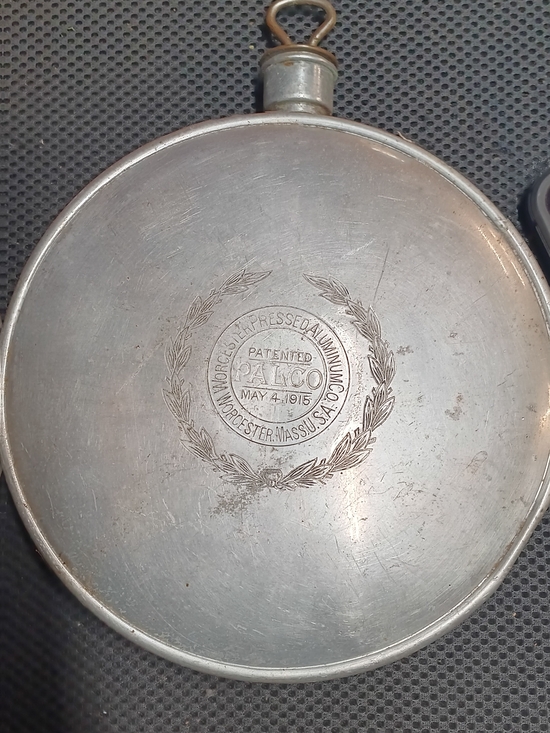 palco Other - World War 1 Era Vintage-Style Round Metal Flask in Silver